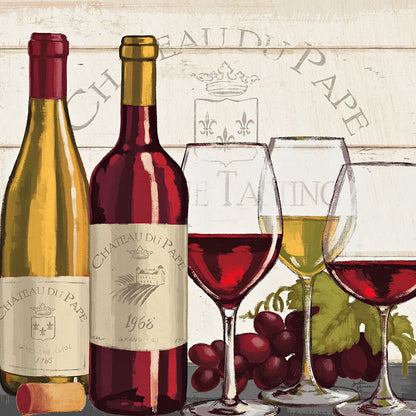 Wine Tasting II by Janelle Penner. SKU 45343a. Archival Giclee Fine art print for wall decor.