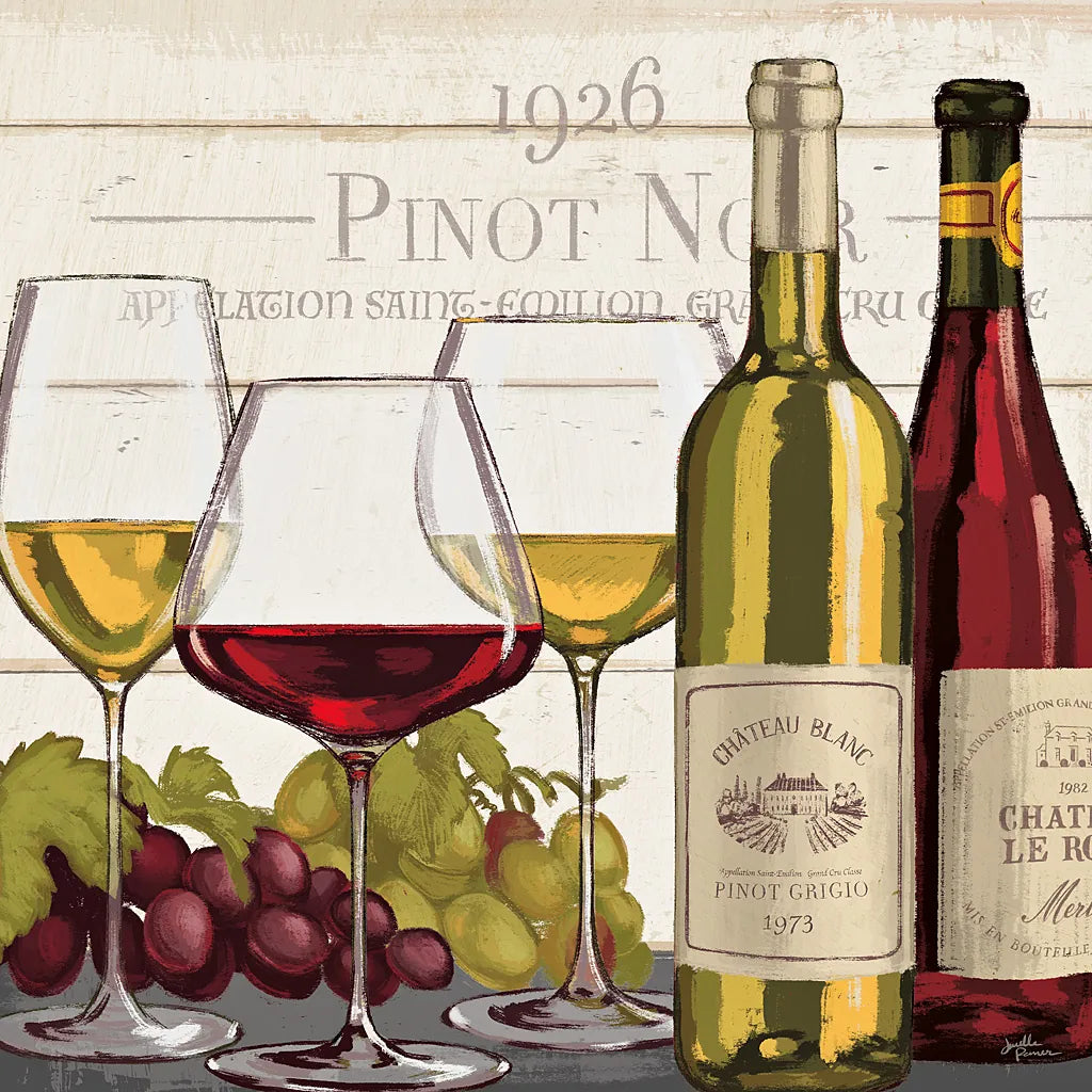 Wine Tasting III by Janelle Penner. SKU 45344a. Archival Giclee Fine art print for wall decor.