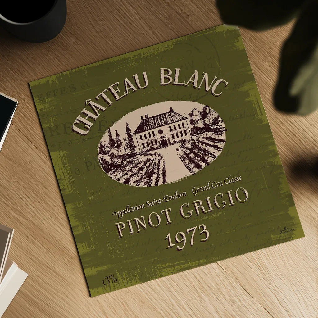 Wine Tasting IV by Janelle Penner. Shown as a detailed flat fine art print, highlighting archival giclee quality. Available as an archival giclee rolled canvas, fine art paper, or poster print. SKU 45345a.