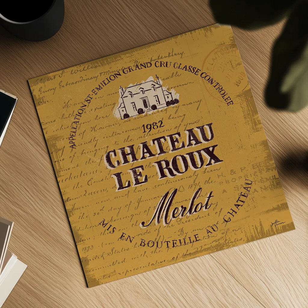 Wine Tasting V by Janelle Penner. Shown as a detailed flat fine art print, highlighting archival giclee quality. Available as an archival giclee rolled canvas, fine art paper, or poster print. SKU 45346a.