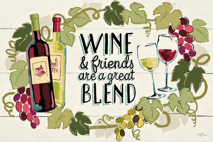Wine and Friends I by Janelle Penner. SKU 33283i. Archival Giclee Fine art print for wall decor.