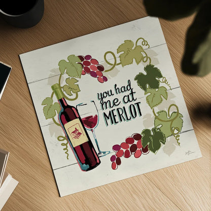 Wine and Friends II by Janelle Penner. Shown as a detailed flat fine art print, highlighting archival giclee quality. Available as an archival giclee rolled canvas, fine art paper, or poster print. SKU 33284a.