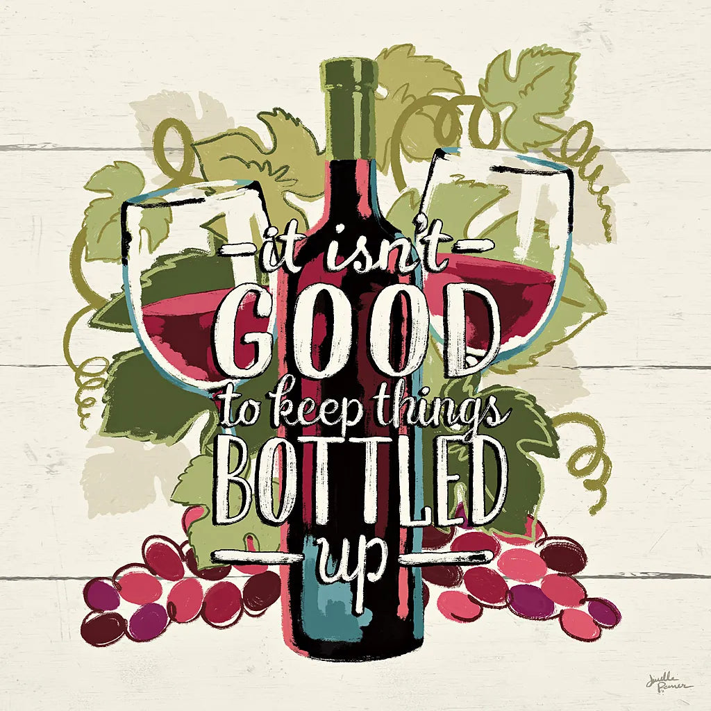 Wine and Friends III by Janelle Penner. SKU 33285a. Archival Giclee Fine art print for wall decor.