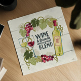 Wine and Friends V by Janelle Penner. Shown as a detailed flat fine art print, highlighting archival giclee quality. Available as an archival giclee rolled canvas, fine art paper, or poster print. SKU 33287a.