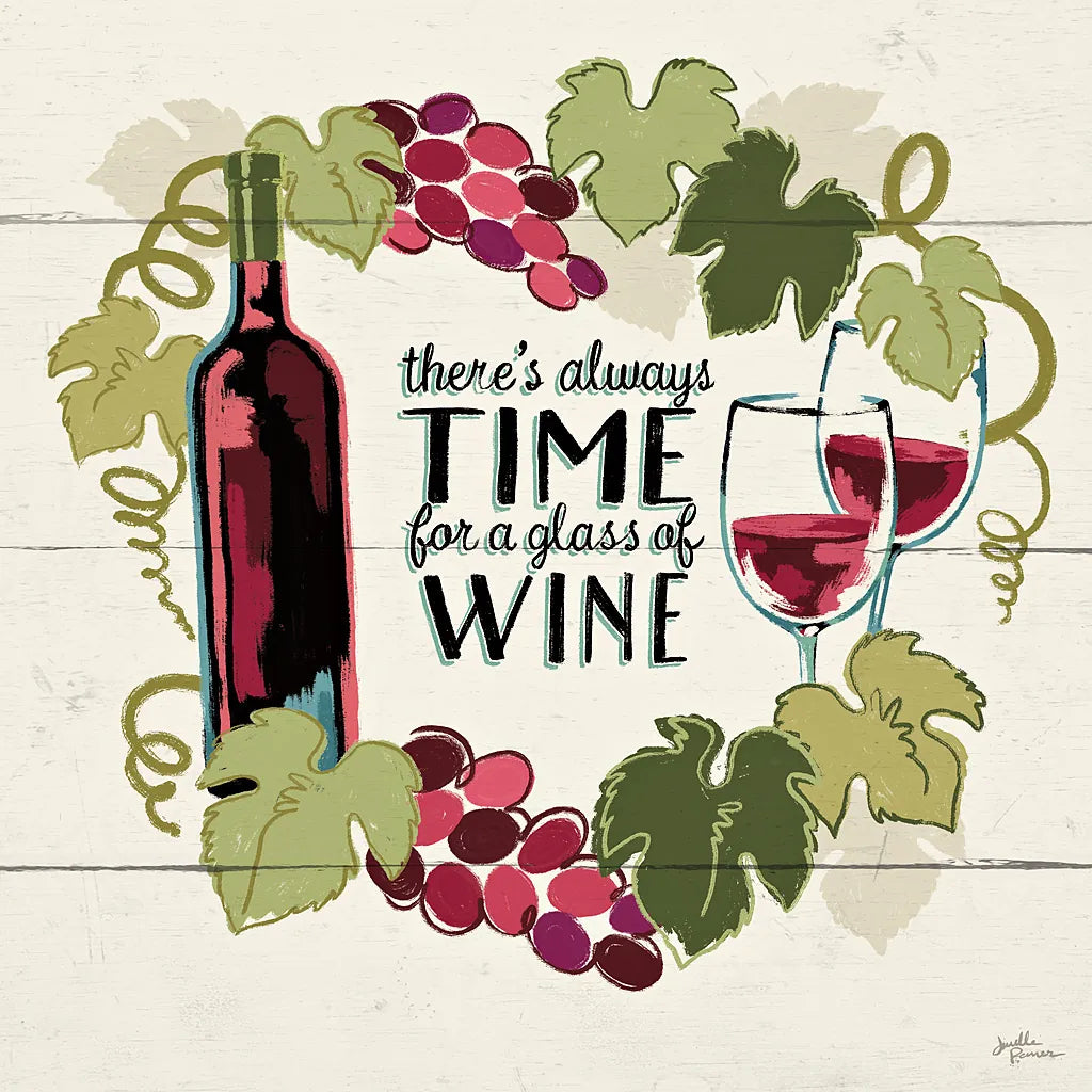 Wine and Friends VI by Janelle Penner. SKU 37917a. Archival Giclee Fine art print for wall decor.