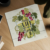 Wine and Friends VII by Janelle Penner. Shown as a detailed flat fine art print, highlighting archival giclee quality. Available as an archival giclee rolled canvas, fine art paper, or poster print. SKU 37918a.