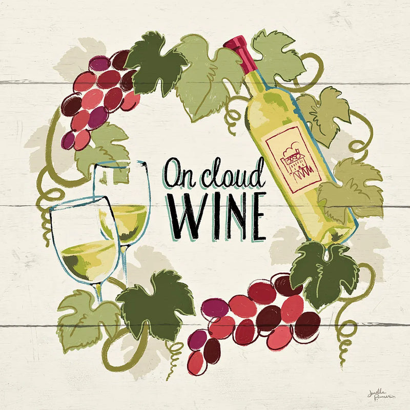Wine and Friends VIII by Janelle Penner. SKU 37919a. Archival Giclee Fine art print for wall decor.
