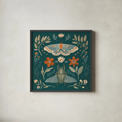 Winged Study III by Janelle Penner. Shown in a sleek black glass frame for a contemporary gallery look. Available as an archival giclee rolled canvas, fine art paper, or poster print. SKU 62895a.