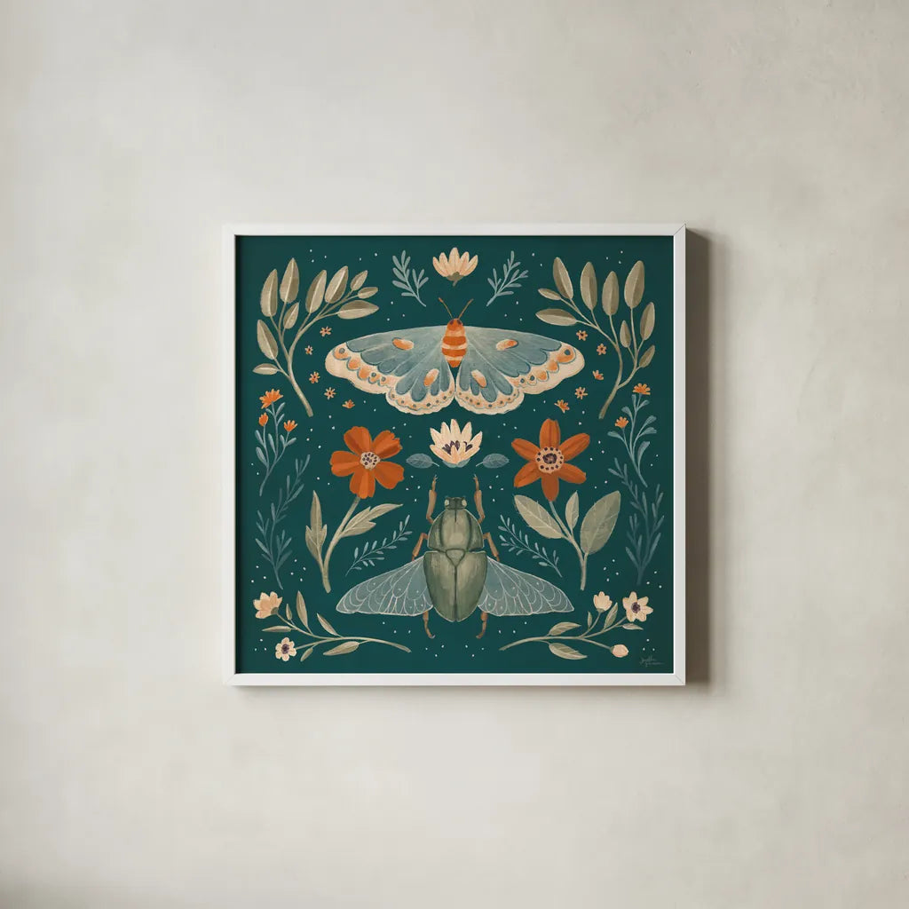 Winged Study III by Janelle Penner. Shown in a crisp white glass frame for a clean and minimalist style. Available as an archival giclee rolled canvas, fine art paper, or poster print. SKU 62895a.