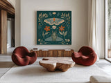 Winged Study III by Janelle Penner. Shown as extra-large giant wall art in a modern living room. Available as an archival giclee rolled canvas, fine art paper, or poster print. SKU 62895a.