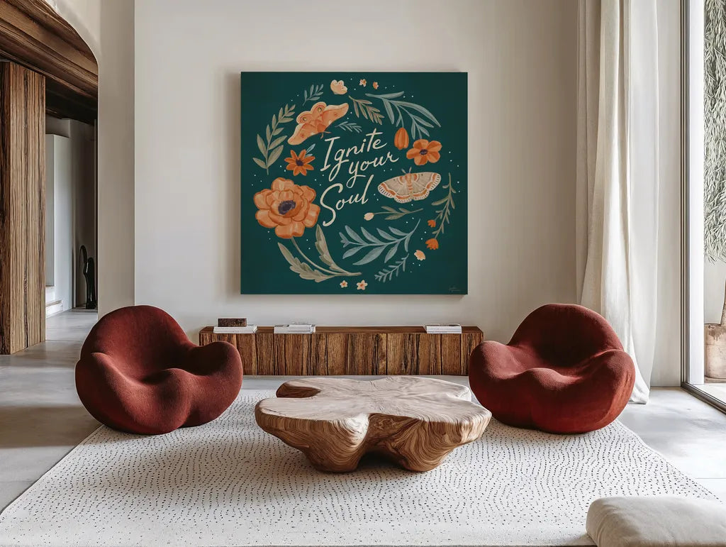 Winged Study IV by Janelle Penner. Shown as extra-large giant wall art in a modern living room. Available as an archival giclee rolled canvas, fine art paper, or poster print. SKU 62896a.