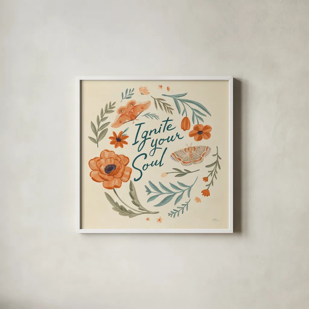 Winged Study IV Cream by Janelle Penner. Shown in a crisp white glass frame for a clean and minimalist style. Available as an archival giclee rolled canvas, fine art paper, or poster print. SKU 67028a.