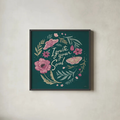 Winged Study IV Plum by Janelle Penner. Shown in a sleek black glass frame for a contemporary gallery look. Available as an archival giclee rolled canvas, fine art paper, or poster print. SKU 64062a.