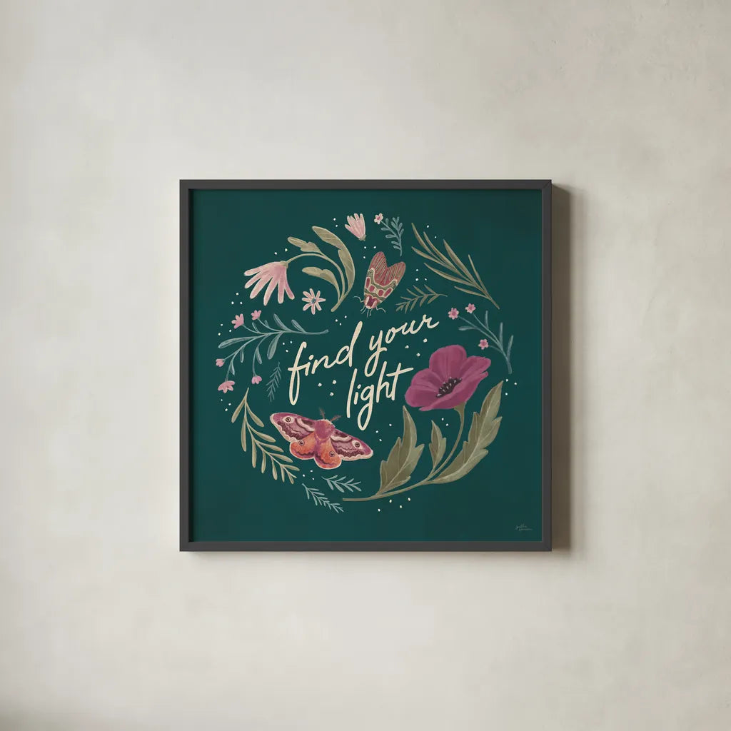 Winged Study V Plum by Janelle Penner. Shown in a sleek black glass frame for a contemporary gallery look. Available as an archival giclee rolled canvas, fine art paper, or poster print. SKU 64063a.