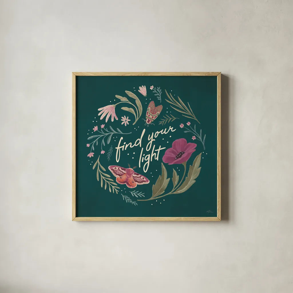 Winged Study V Plum by Janelle Penner. Shown in a natural wood glass frame for a timeless modern aesthetic. Available as an archival giclee rolled canvas, fine art paper, or poster print. SKU 64063a.