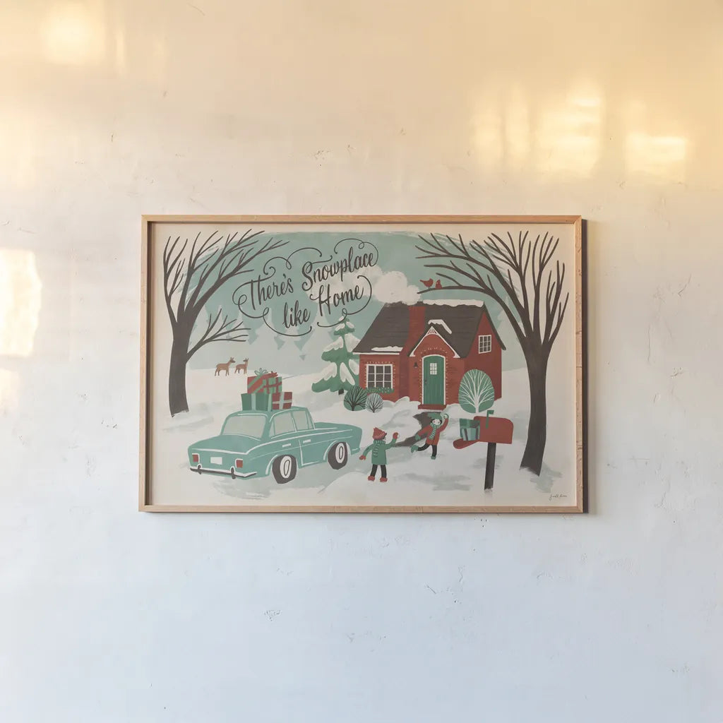 Winter Bliss I by Janelle Penner. shown as a paper print in a natural frame. Available as a archival giclee rolled canvas, fine art paper, or poster print. SKU 63556i.