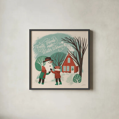 Winter Bliss III by Janelle Penner. Shown in a sleek black glass frame for a contemporary gallery look. Available as an archival giclee rolled canvas, fine art paper, or poster print. SKU 63558a.