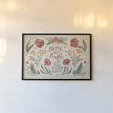 Winter Blooms I by Janelle Penner. shown as a paper print in a black flame. Available as a archival giclee rolled canvas, fine art paper, or poster print. SKU 70767i.