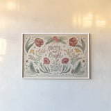 Winter Blooms I by Janelle Penner. shown as a paper print in a white frame. Available as a archival giclee rolled canvas, fine art paper, or poster print. SKU 70767i.