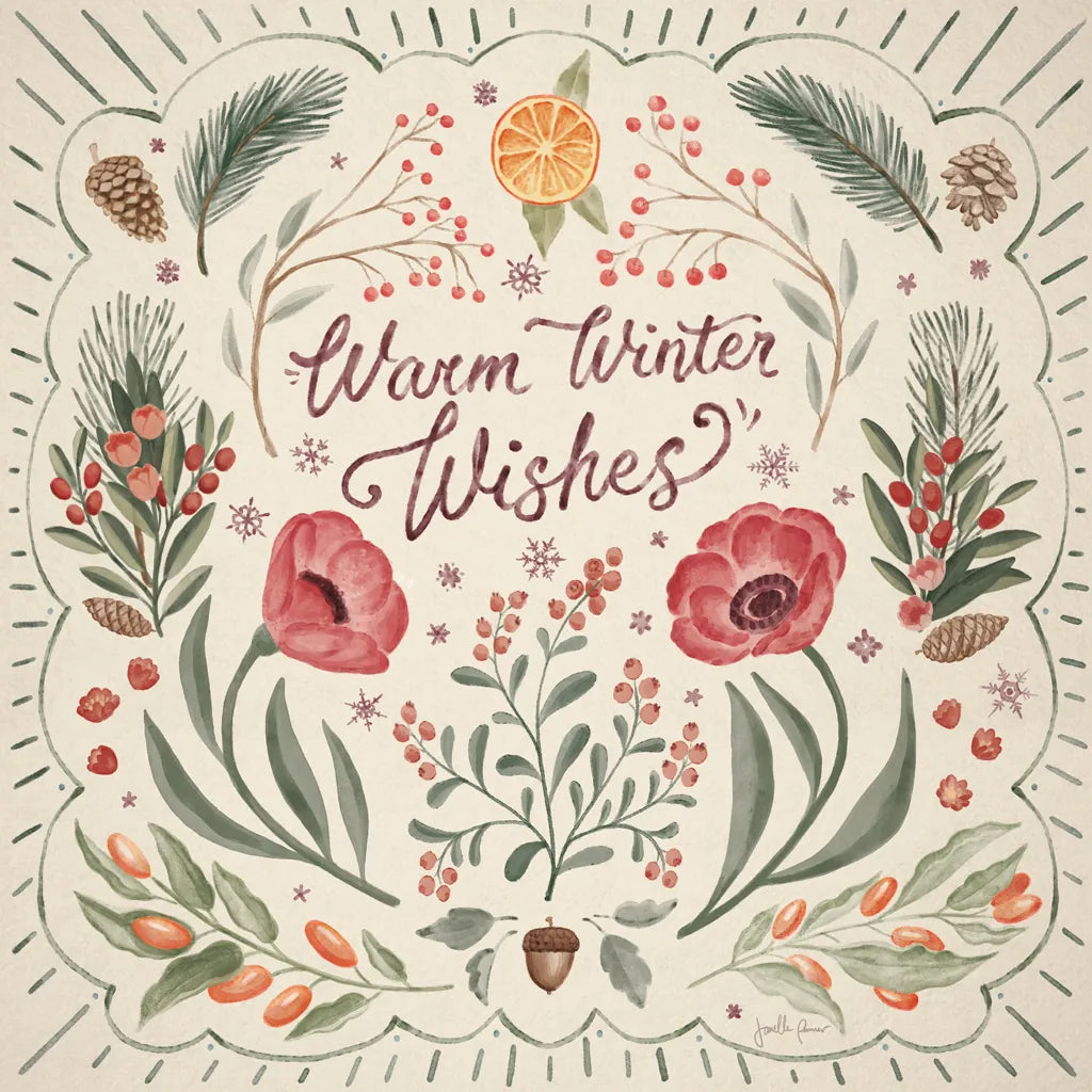 Winter Blooms II by Janelle Penner. SKU 70768a. Archival Giclee Fine art print for wall decor.