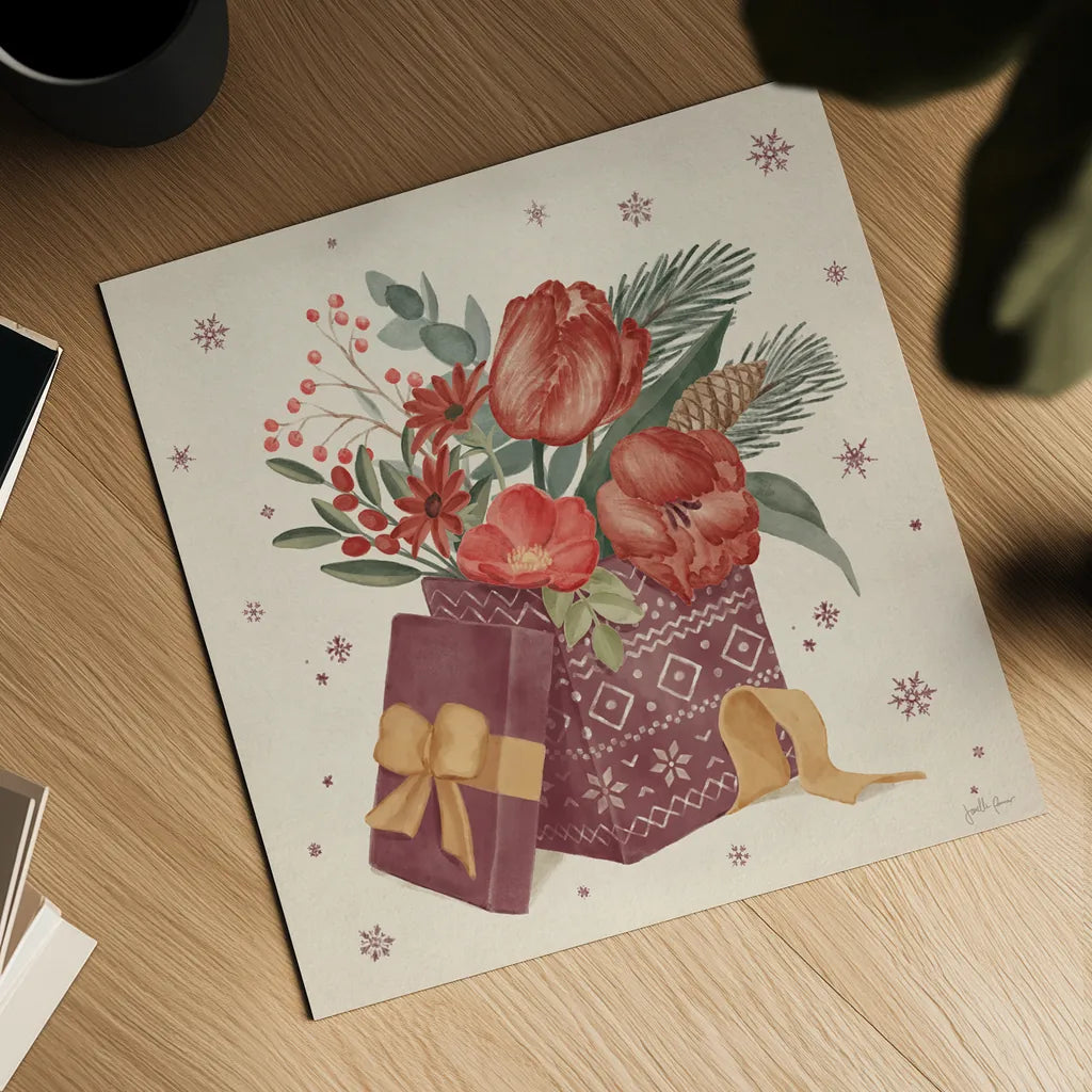 Winter Blooms IV by Janelle Penner. Shown as a detailed flat fine art print, highlighting archival giclee quality. Available as an archival giclee rolled canvas, fine art paper, or poster print. SKU 70770a.