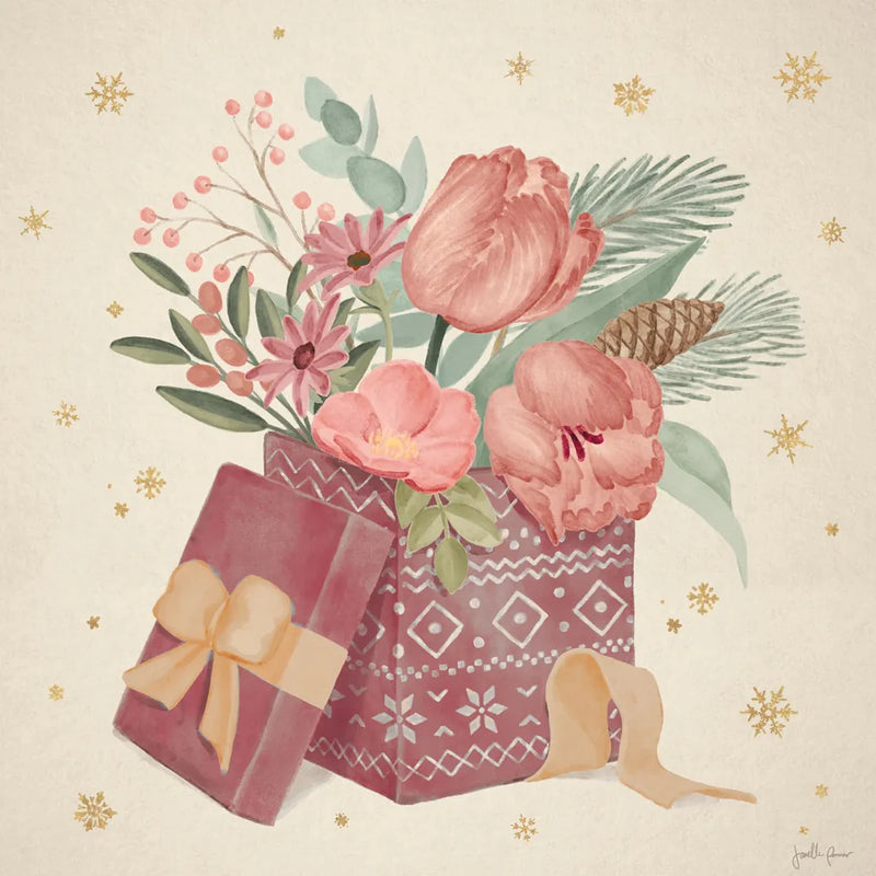 Winter Blooms IV Pink by Janelle Penner. SKU 75137a. Archival Giclee Fine art print for wall decor.