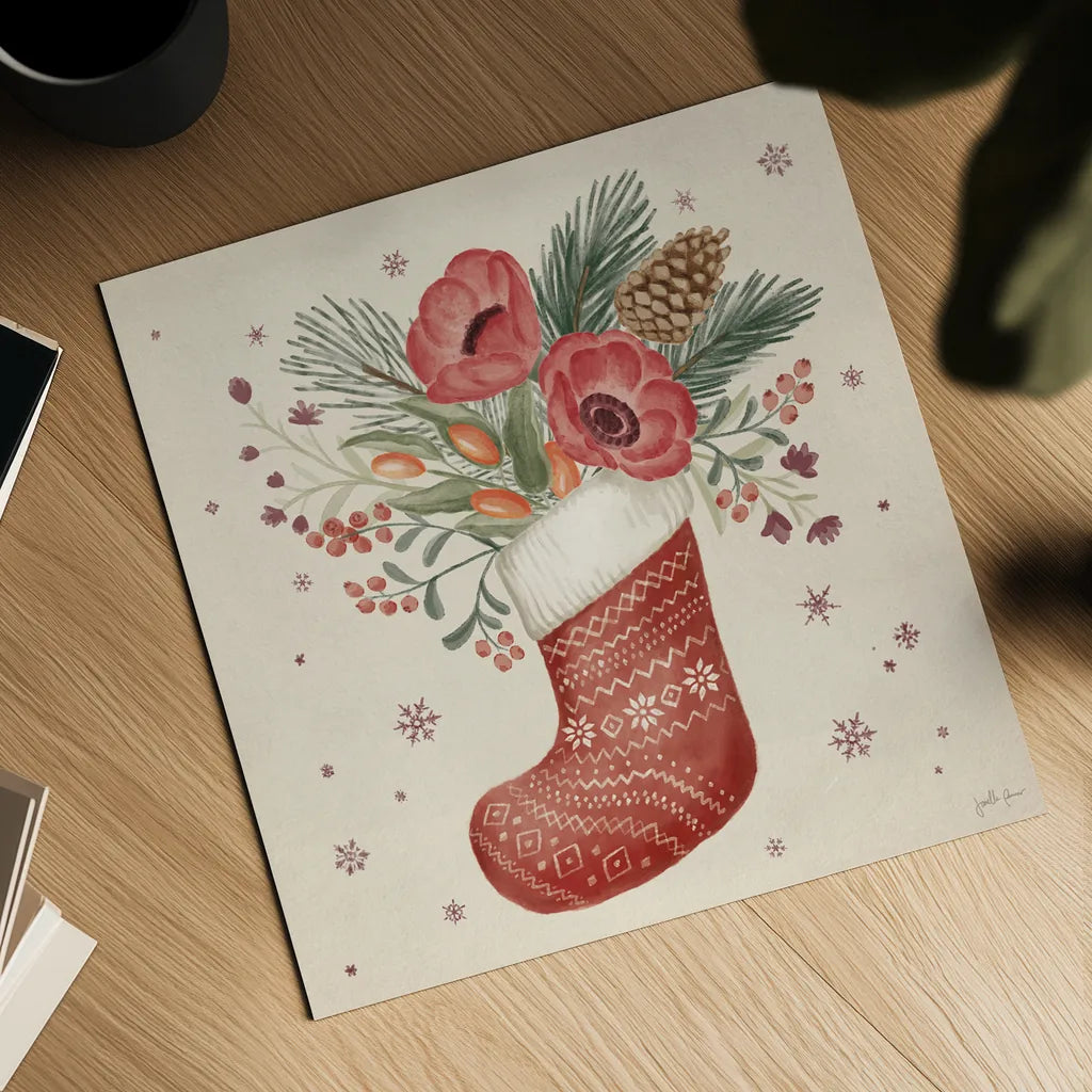 Winter Blooms V by Janelle Penner. Shown as a detailed flat fine art print, highlighting archival giclee quality. Available as an archival giclee rolled canvas, fine art paper, or poster print. SKU 70771a.