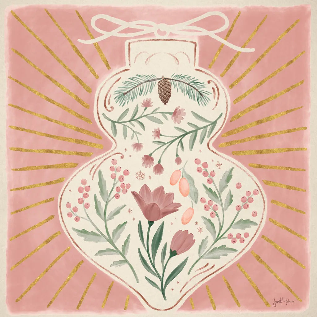 Winter Blooms VII Pink by Janelle Penner. SKU 75140a. Archival Giclee Fine art print for wall decor.