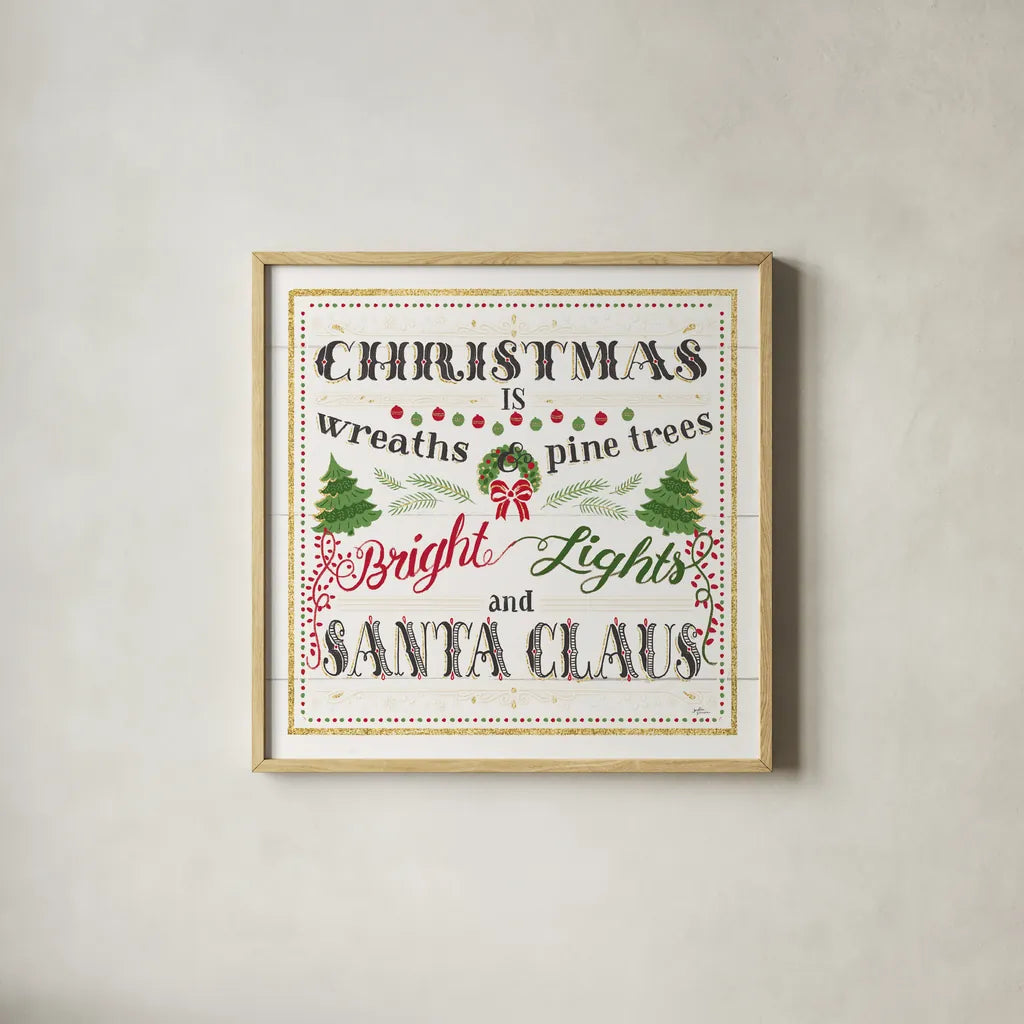 Winter Wonderland VI Shiplap by Janelle Penner. Shown in a natural wood glass frame for a timeless modern aesthetic. Available as an archival giclee rolled canvas, fine art paper, or poster print. SKU 37373a.