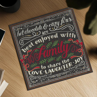 Winter Wonderland VII Brown Red by Janelle Penner. Shown as a detailed flat fine art print, highlighting archival giclee quality. Available as an archival giclee rolled canvas, fine art paper, or poster print. SKU 37372a.