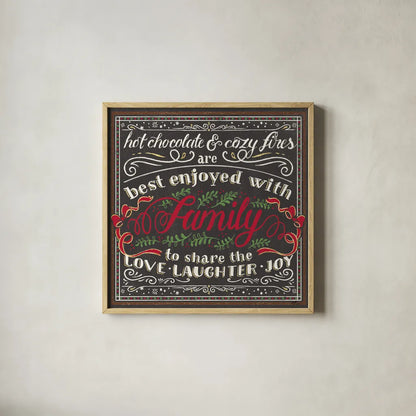 Winter Wonderland VII Brown Red by Janelle Penner. Shown in a natural wood glass frame for a timeless modern aesthetic. Available as an archival giclee rolled canvas, fine art paper, or poster print. SKU 37372a.