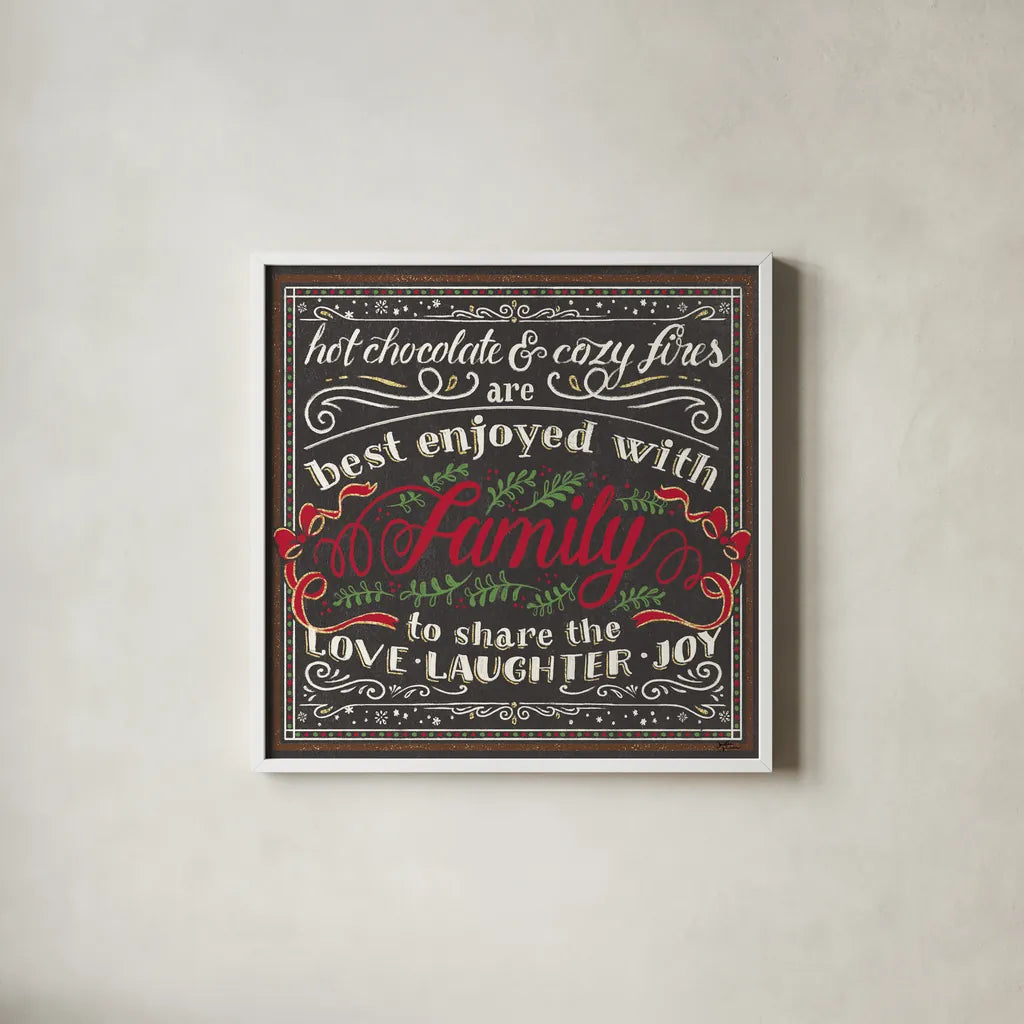 Winter Wonderland VII Brown Red by Janelle Penner. Shown in a crisp white glass frame for a clean and minimalist style. Available as an archival giclee rolled canvas, fine art paper, or poster print. SKU 37372a.