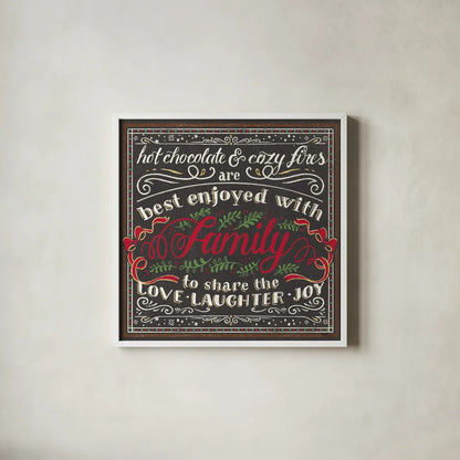 Winter Wonderland VII Brown Red by Janelle Penner. Shown in a crisp white glass frame for a clean and minimalist style. Available as an archival giclee rolled canvas, fine art paper, or poster print. SKU 37372a.