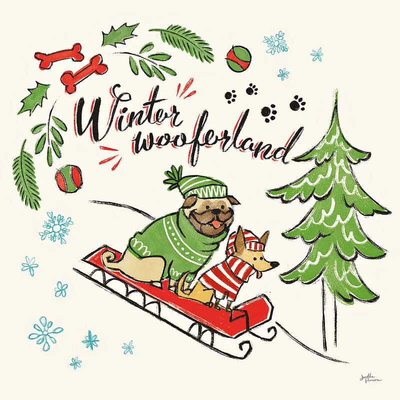 Winter Wooferland V by Janelle Penner. SKU 36037a. Archival Giclee Fine art print for wall decor.