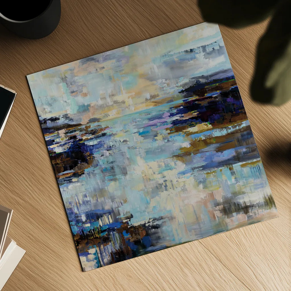 Abstract Morning by Jeanette Vertentes. Shown as a detailed flat fine art print, highlighting archival giclee quality. Available as an archival giclee rolled canvas, fine art paper, or poster print. SKU 72612a.