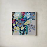 Affectionate by Jeanette Vertentes. Shown in a crisp white glass frame for a clean and minimalist style. Available as an archival giclee rolled canvas, fine art paper, or poster print. SKU 95746a.