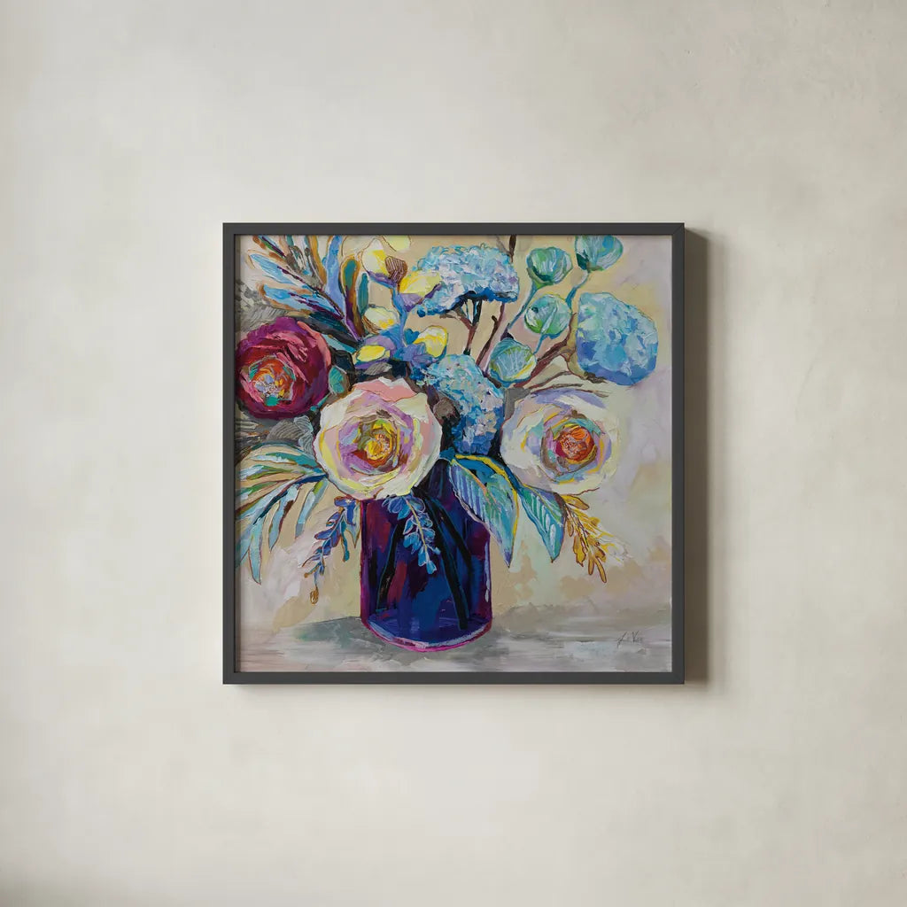 All Grown Up by Jeanette Vertentes. Shown in a sleek black glass frame for a contemporary gallery look. Available as an archival giclee rolled canvas, fine art paper, or poster print. SKU 100308a.