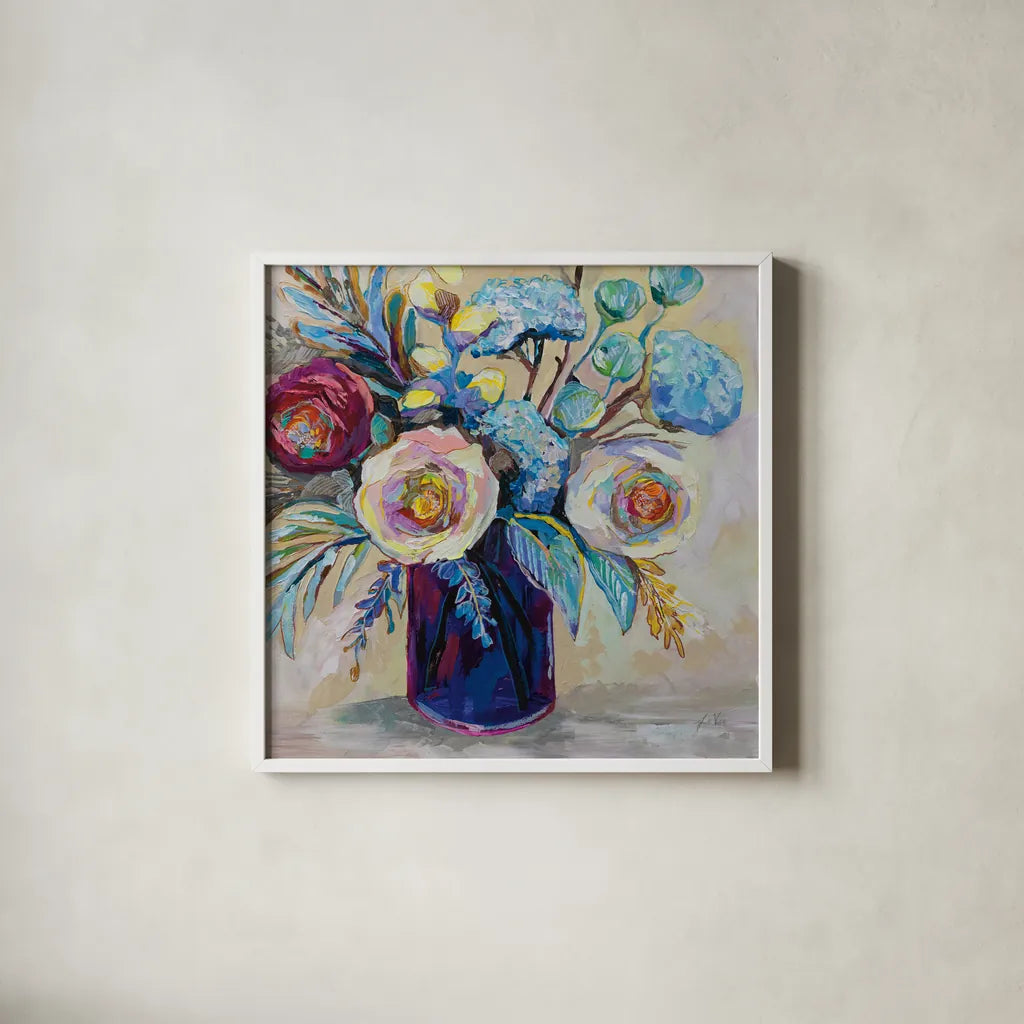 All Grown Up by Jeanette Vertentes. Shown in a crisp white glass frame for a clean and minimalist style. Available as an archival giclee rolled canvas, fine art paper, or poster print. SKU 100308a.