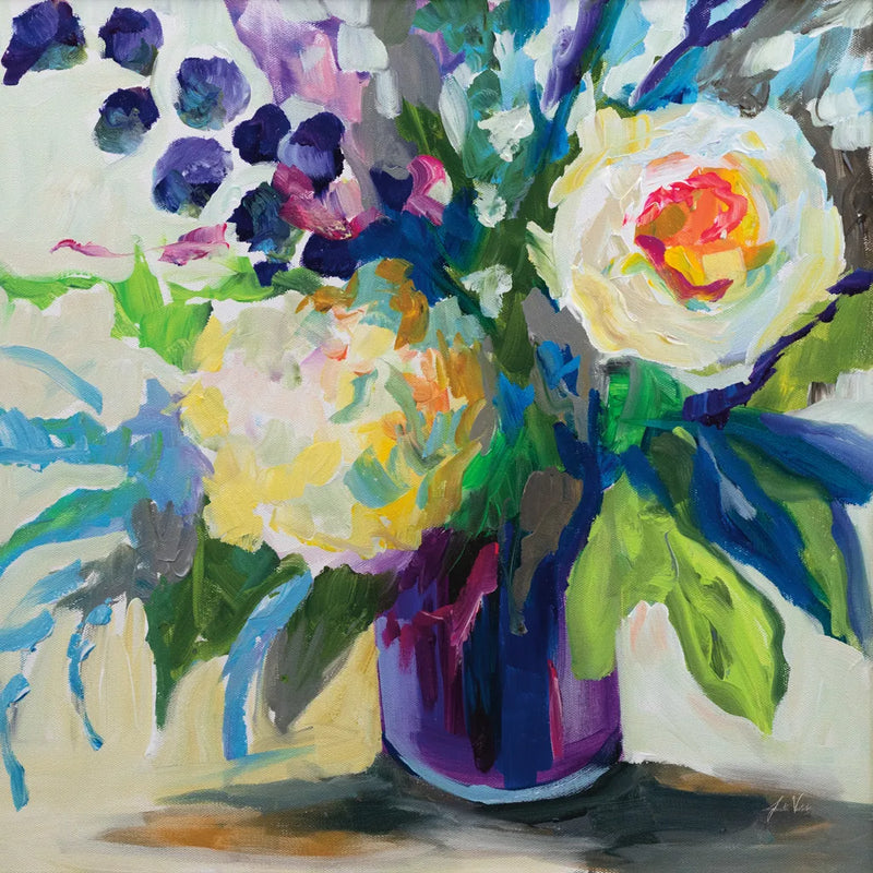 Amethyst Bouquet by Jeanette Vertentes. SKU 95747a. Archival Giclee Fine art print for wall decor.