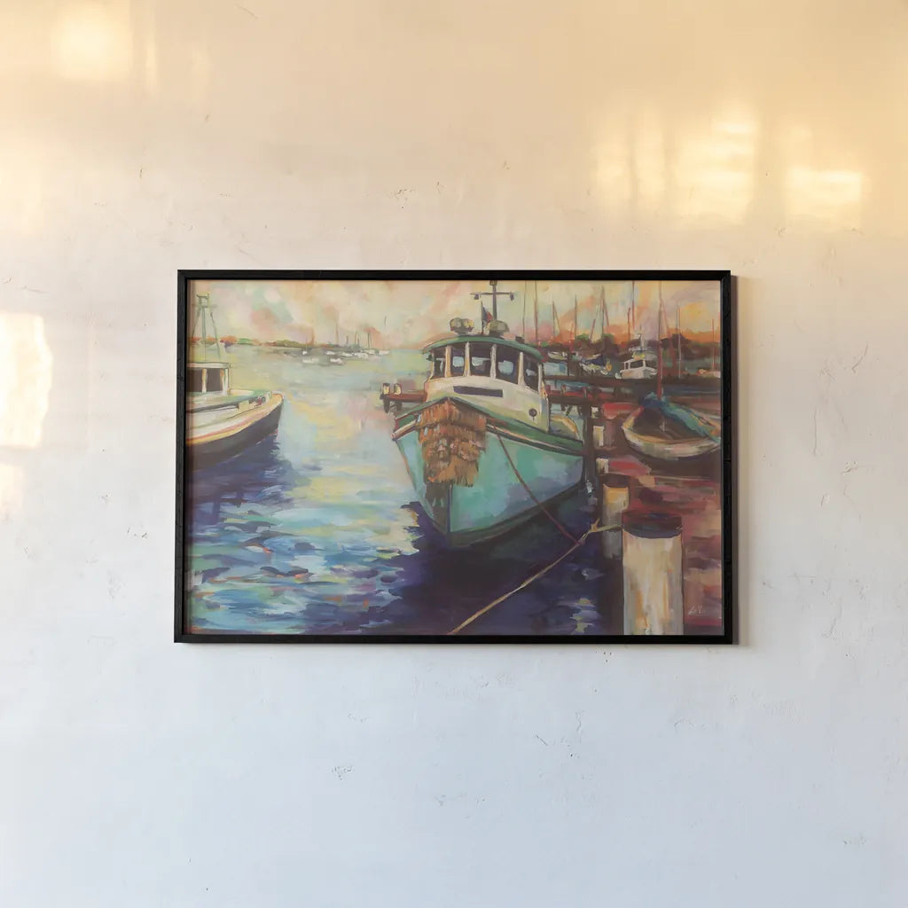 At Fords by Jeanette Vertentes. shown as a paper print in a black flame. Available as a archival giclee rolled canvas, fine art paper, or poster print. SKU 49330i.