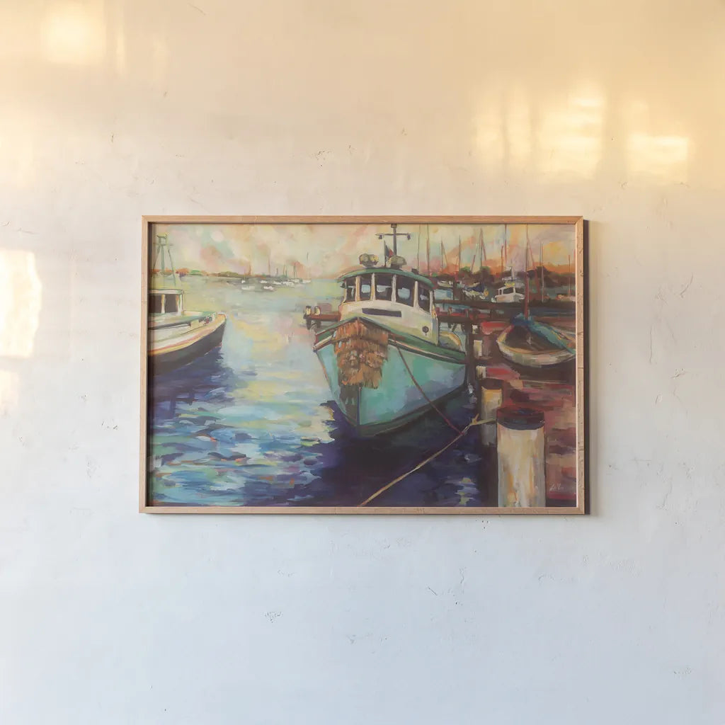 At Fords by Jeanette Vertentes. shown as a paper print in a natural frame. Available as a archival giclee rolled canvas, fine art paper, or poster print. SKU 49330i.
