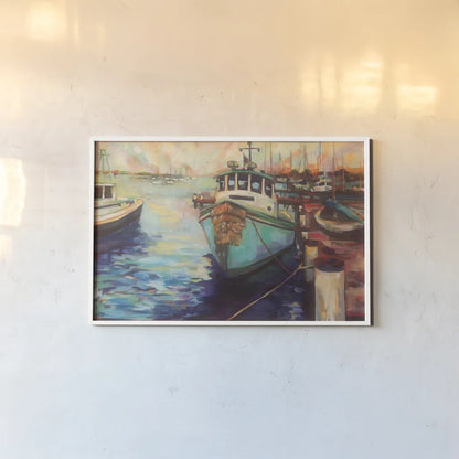 At Fords by Jeanette Vertentes. shown as a paper print in a white frame. Available as a archival giclee rolled canvas, fine art paper, or poster print. SKU 49330i.