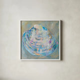 Baby Shell by Jeanette Vertentes. Shown in a crisp white glass frame for a clean and minimalist style. Available as an archival giclee rolled canvas, fine art paper, or poster print. SKU 74811a.