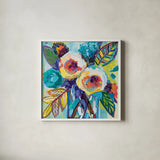Bahamas Morning by Jeanette Vertentes. Shown in a crisp white glass frame for a clean and minimalist style. Available as an archival giclee rolled canvas, fine art paper, or poster print. SKU 53470a.