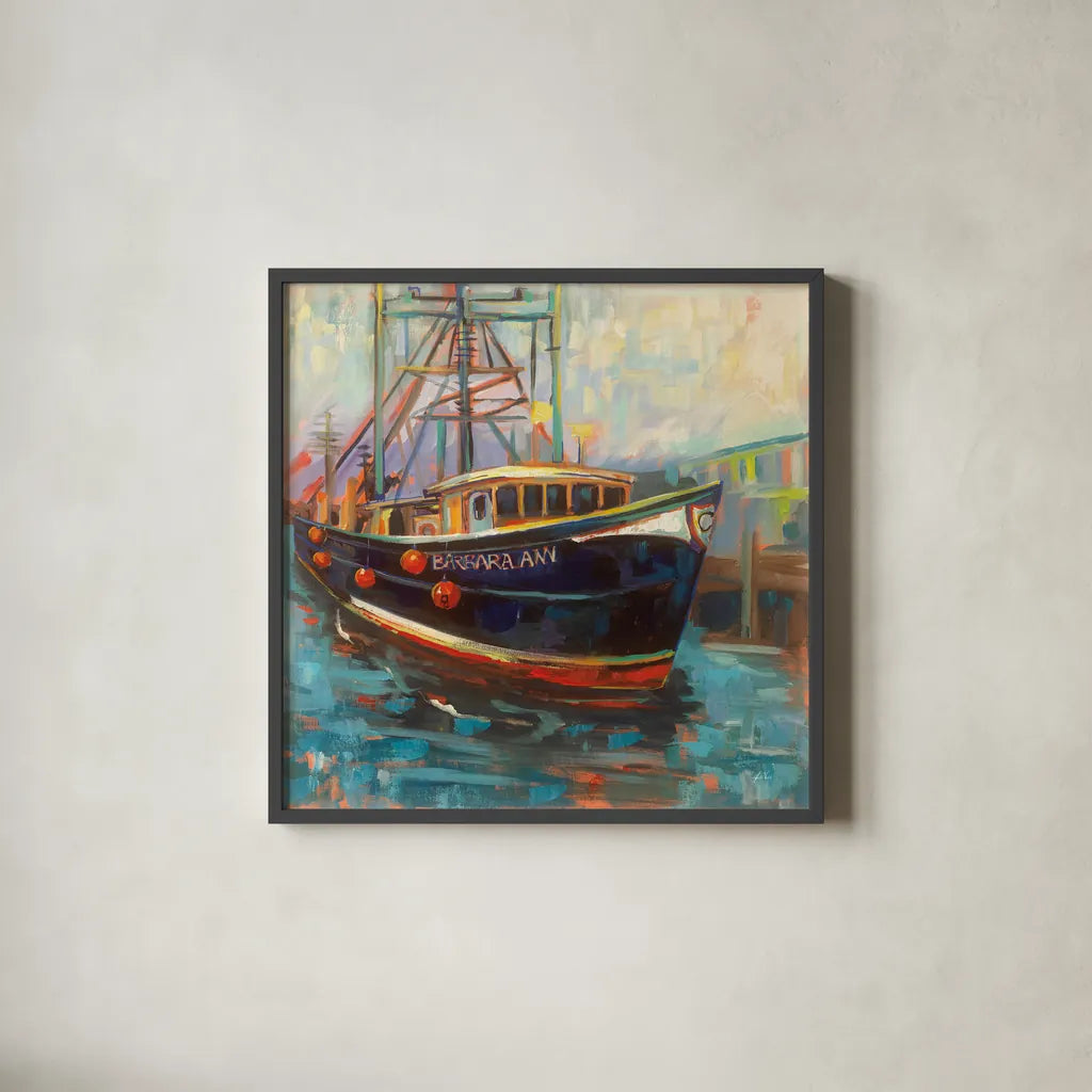 Barbara Ann by Jeanette Vertentes. Shown in a sleek black glass frame for a contemporary gallery look. Available as an archival giclee rolled canvas, fine art paper, or poster print. SKU 49331a.