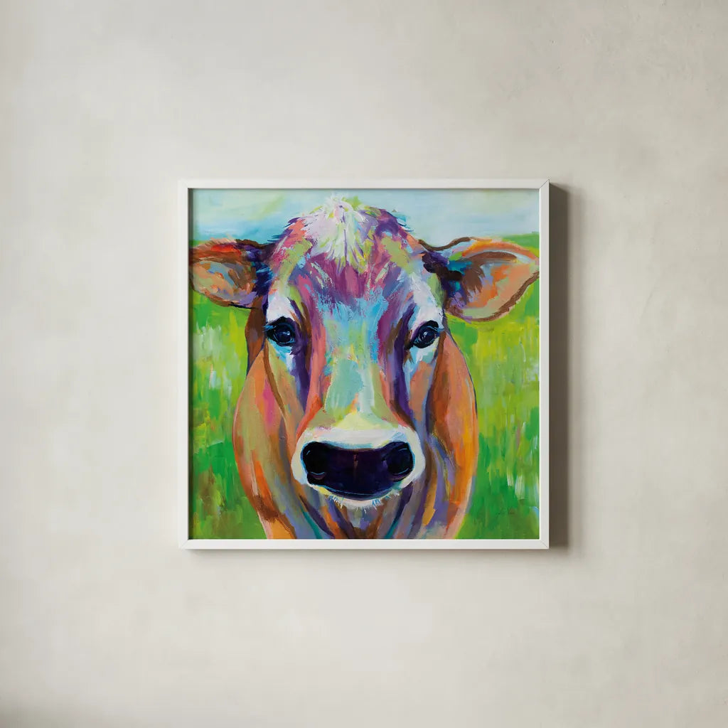Beau by Jeanette Vertentes. Shown in a crisp white glass frame for a clean and minimalist style. Available as an archival giclee rolled canvas, fine art paper, or poster print. SKU 57134a.