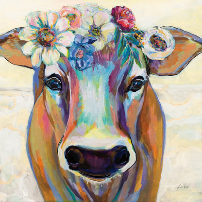 Beau with Flowers by Jeanette Vertentes. SKU 62318a. Archival Giclee Fine art print for wall decor.