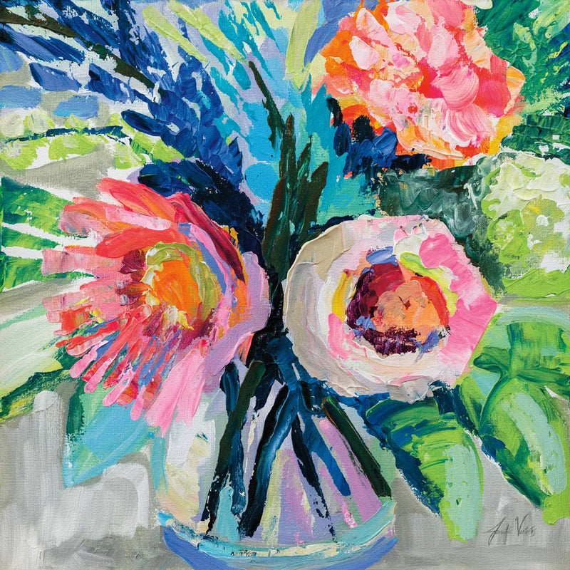 Because Im Happy by Jeanette Vertentes. SKU 84313a. Archival Giclee Fine art print for wall decor.