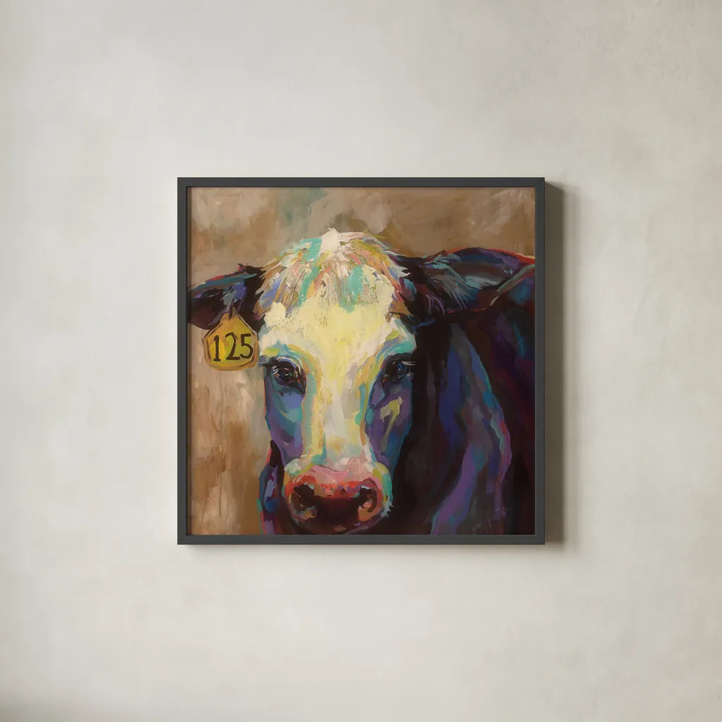 Betsy by Jeanette Vertentes. Shown in a sleek black glass frame for a contemporary gallery look. Available as an archival giclee rolled canvas, fine art paper, or poster print. SKU 49342a.