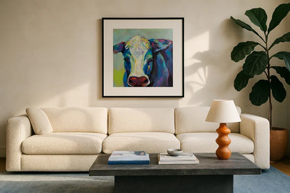 Betsy by Jeanette Vertentes. Displayed in a glass frame with matte in a clean modern living room. Available as an archival giclee rolled canvas, fine art paper, or poster print. SKU 57133a.